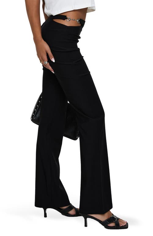PRINCESS POLLY PRINCESS POLLY EYES ON YOU FLARE CUTOUT WAIST FLARED PANTS 