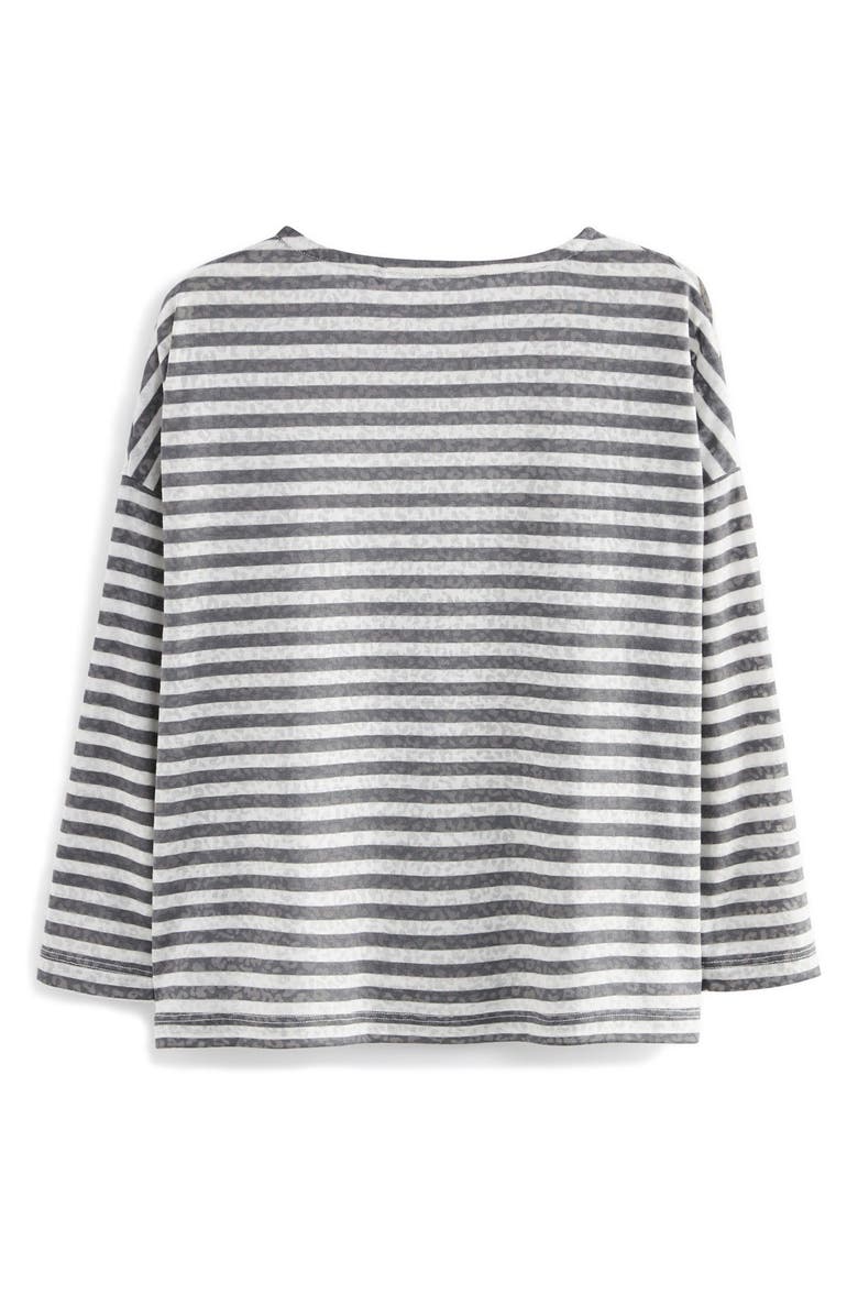 smALLSAINTS by ALLSAINTS Kids
 Stripe Embroidered Oversize Long Sleeve T-Shirt, Alternate, color, 