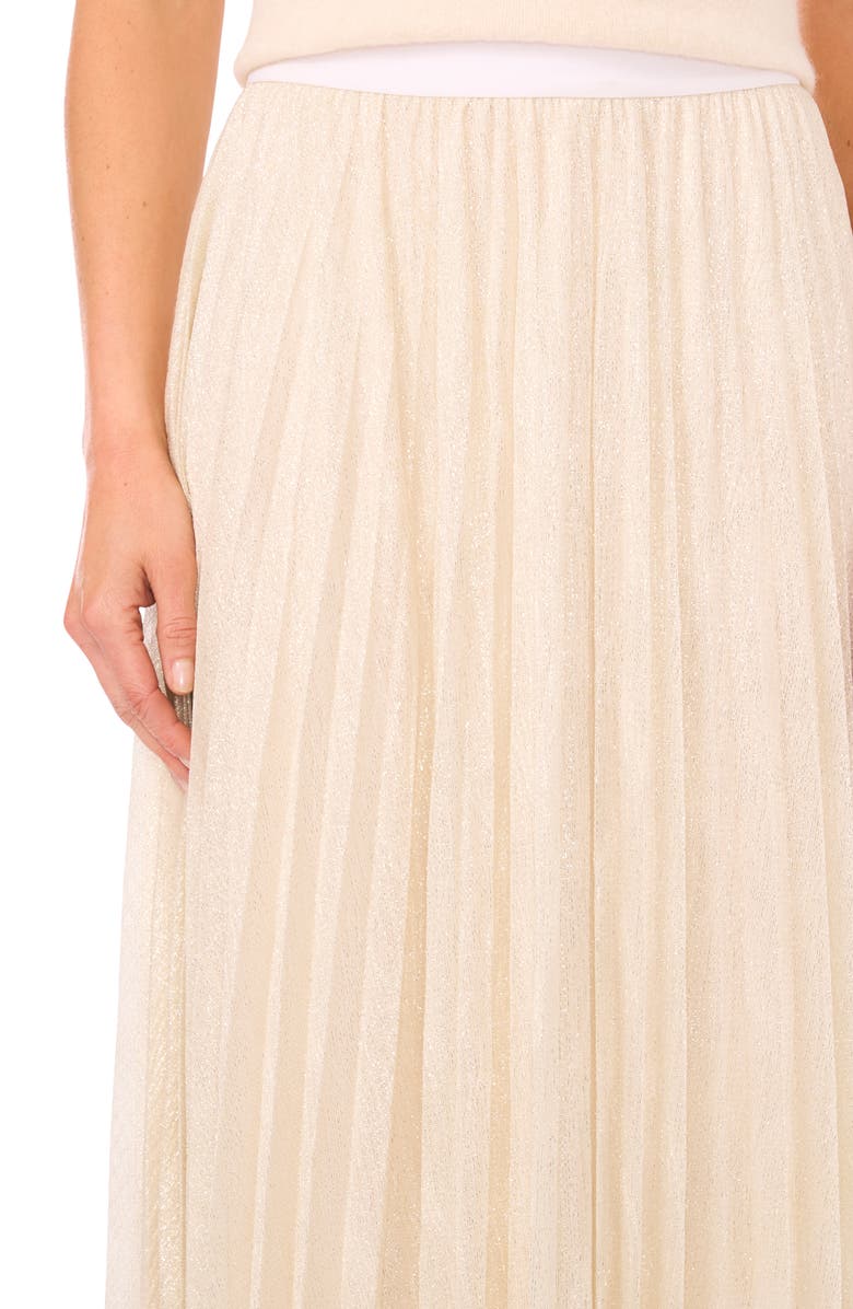Halogen<sup>®</sup> Metallic Pleated Skirt, Alternate, color, Soft Gold