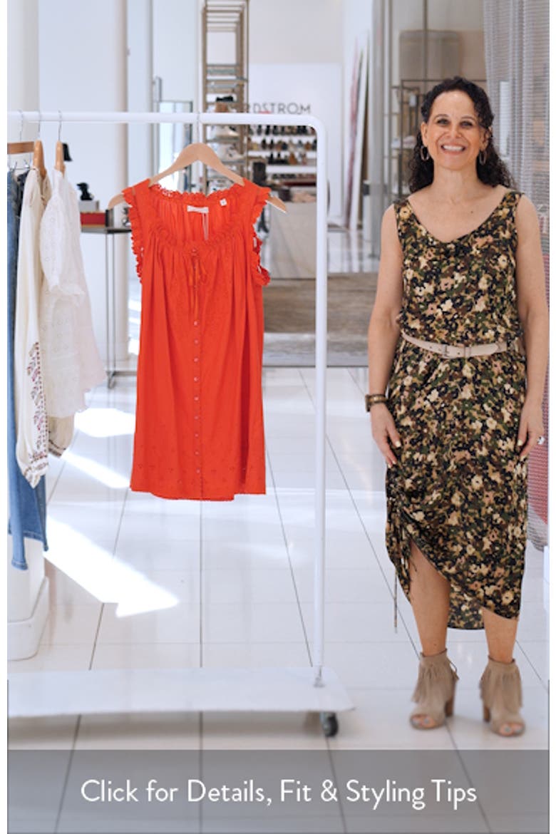 Nessie Eyelet Organic Cotton Shift Minidress video