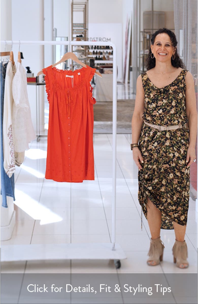 Nessie Eyelet Organic Cotton Shift Minidress, sales video thumbnail