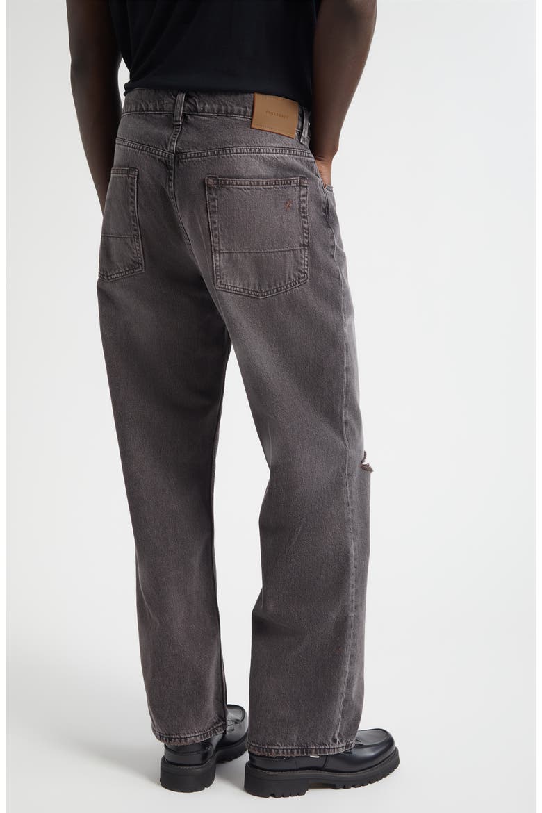 Third Cut Ripped Wide Straight Leg Jeans, Alternate, color, HIGHWAY COFFEE