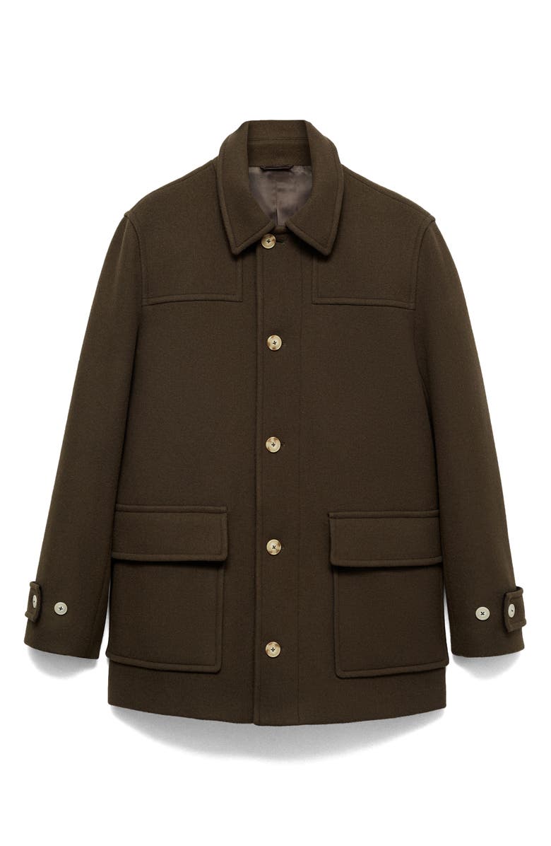 MANGO Wool Blend Coat with Removable Hood, Alternate, color, 