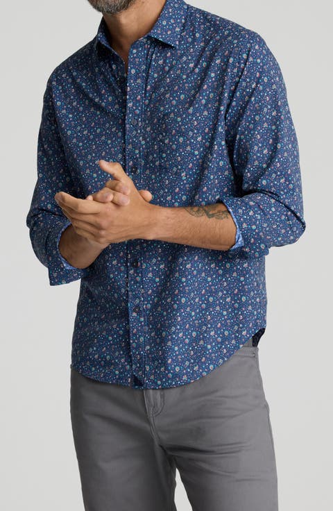 Millerford Floral Performance Button-Up Shirt