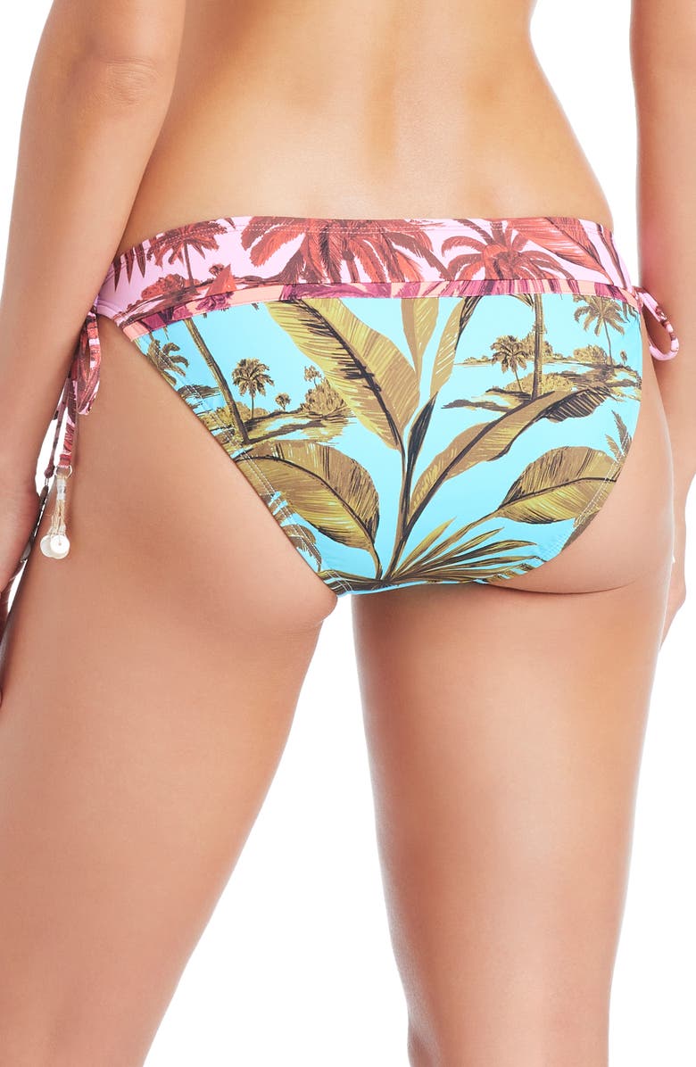 BLEU by Rod Beattie Tie Side Hipster Bikini Bottoms, Alternate, color, Multi Blue