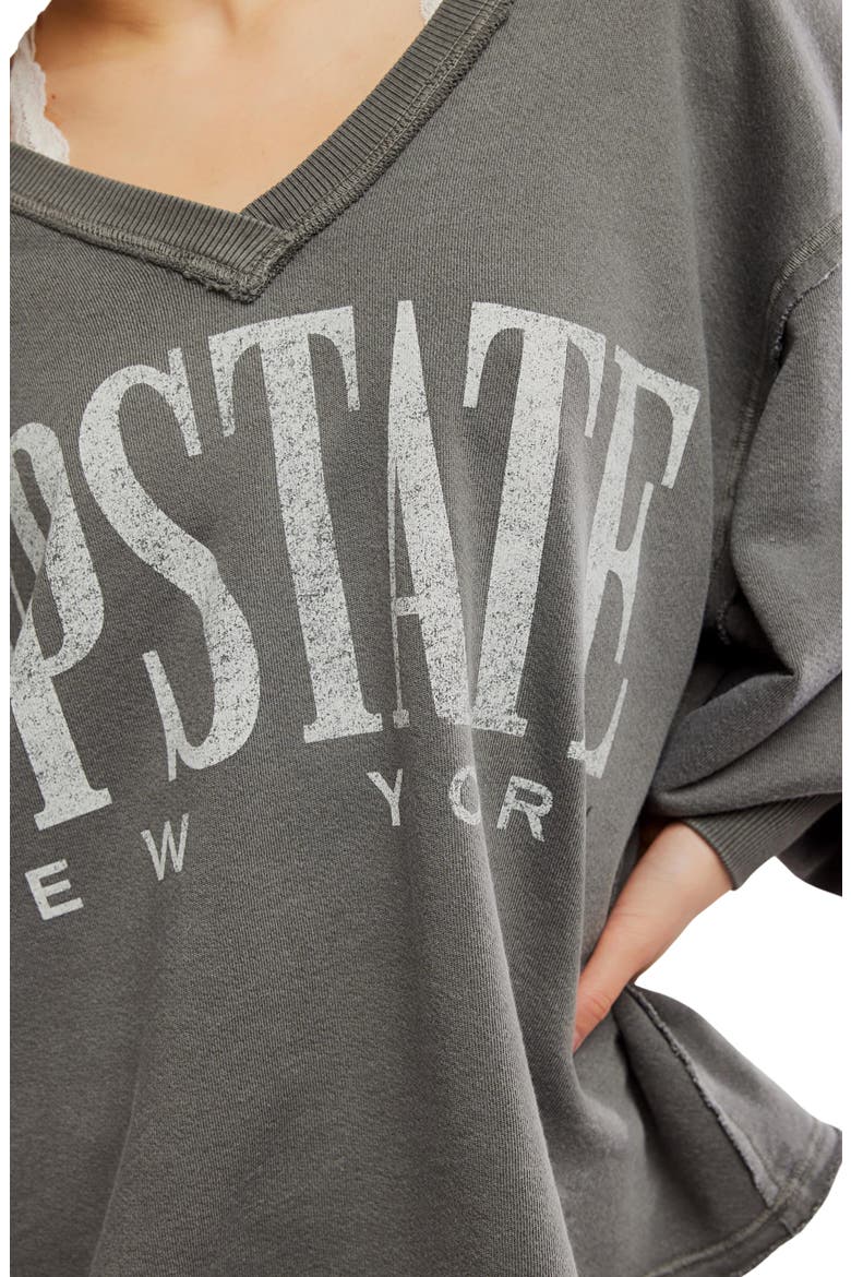 WTF Venice Oversize Cotton Blend Graphic Sweatshirt, Alternate, color, WASHED BLACK COMBO