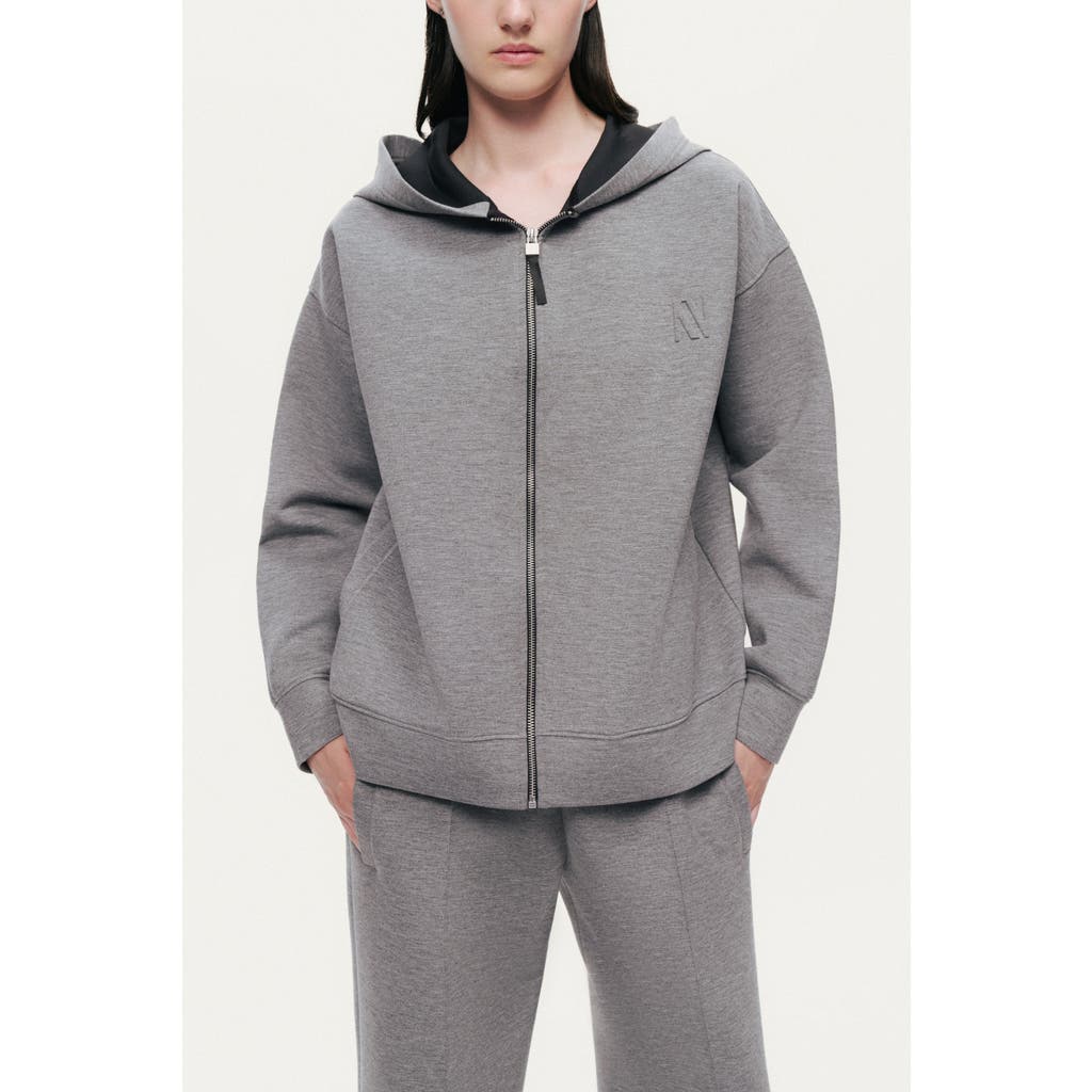 Nocturne Relaxed Zip-up Hoodie In Gray