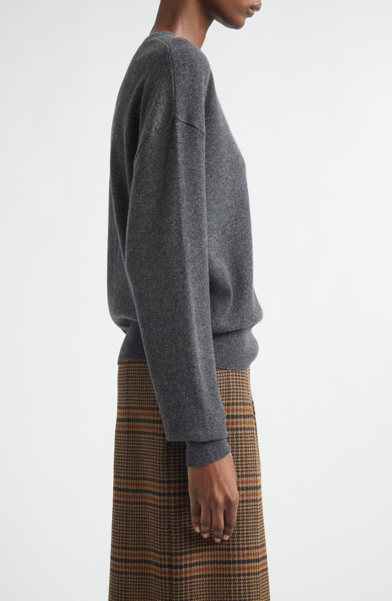 Saint Laurent Cashmere Crewneck Sweater, Alternate, color, Gris/ Chine/ Moyen