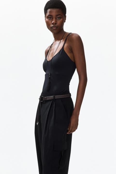 Belted Barrel Trousers