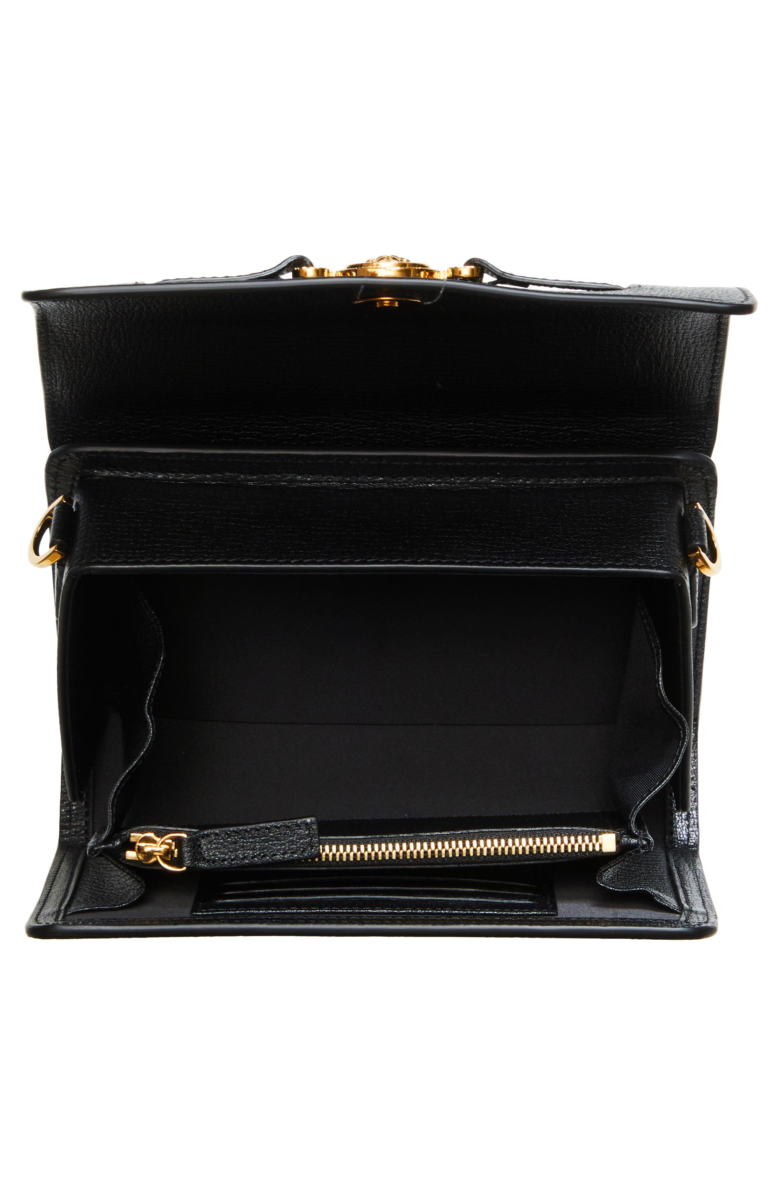 Versace Medusa Biggie Crossbody Bag, Alternate, color, Black-Versace Gold