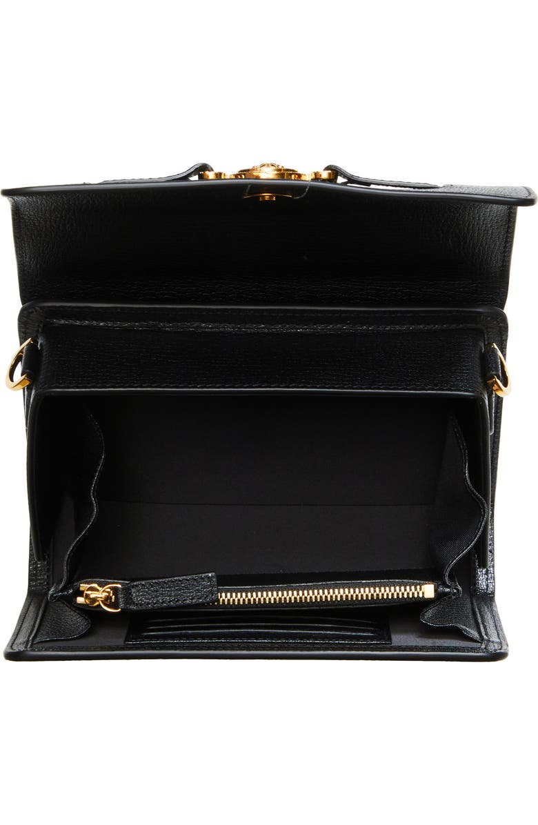 Versace Medusa Biggie Crossbody Bag, Alternate, color, Black-Versace Gold