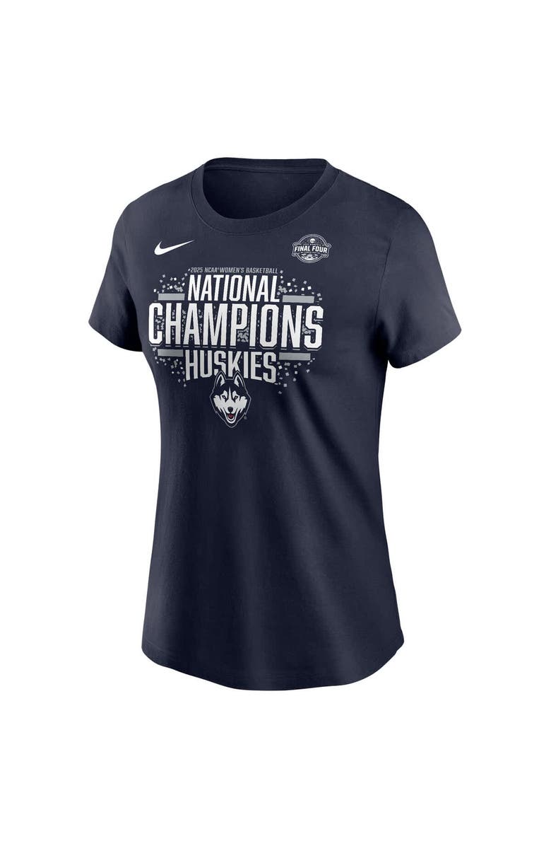 Nike Women's Nike Navy UConn Huskies 2025 NCAA Women's Basketball National Champions Locker Room T-Shirt, Alternate, color, 