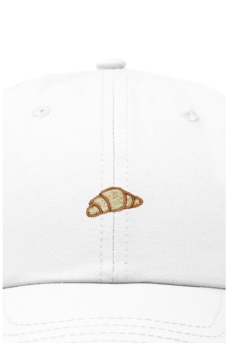 Croissant Dad Cap, Alternate, color, White