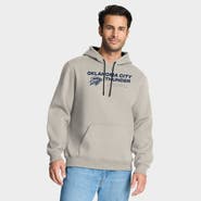 FANATICS Men's Fanatics Off White Oklahoma City Thunder Crossover Collection Blocked Shot Premium Pullover Hoodie