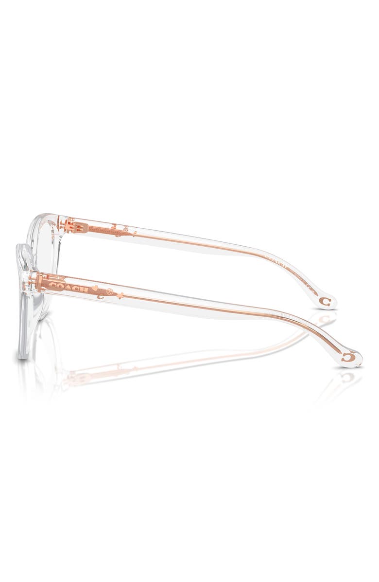 COACH 53mm Irregular Optical Glasses, Alternate, color, Transparent Clear / Demo Lens