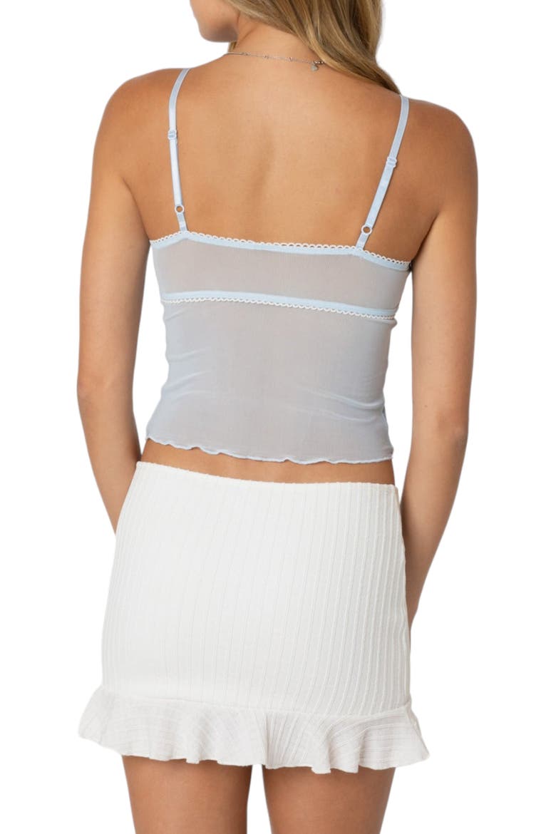 Bethany Stretch Mesh Camisole, Alternate, color, LIGHT BLUE