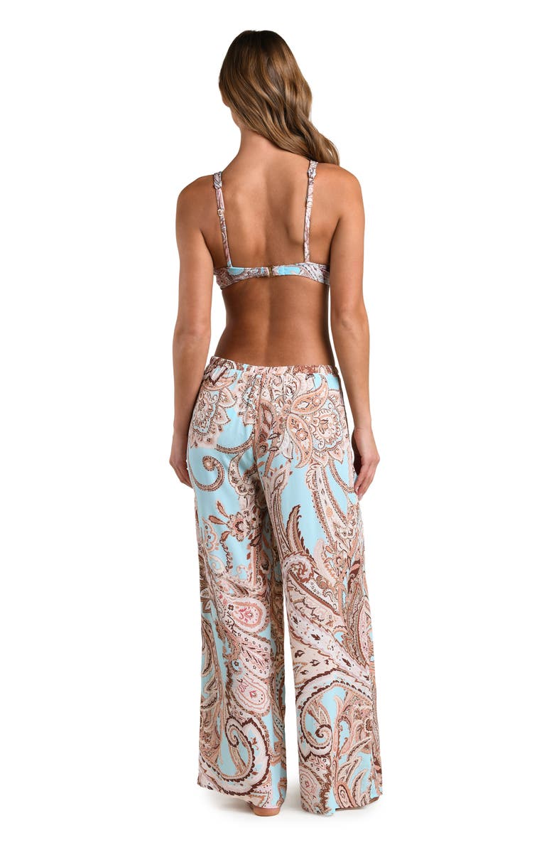 L'AGENCE Traditional Paisley Cover-Up Pants, Alternate, color, Blue Multi