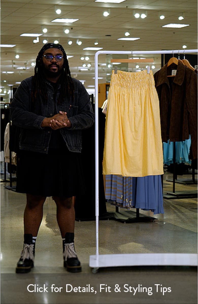 Salome Stripe Cotton Maxi Skirt, sales video thumbnail