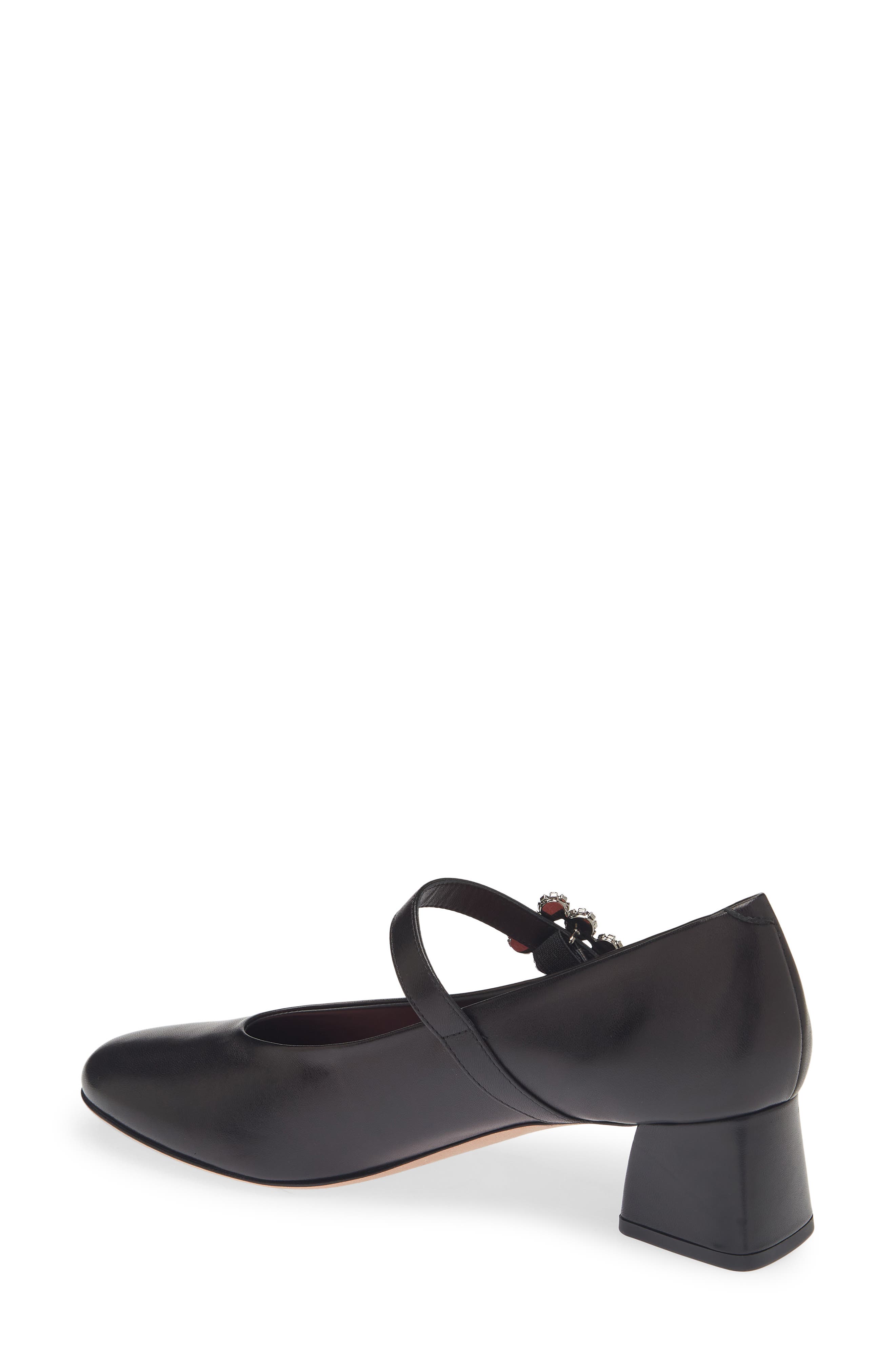 Mini Flower Babies Leather Mary Jane Pump, Alternate, color, NERO