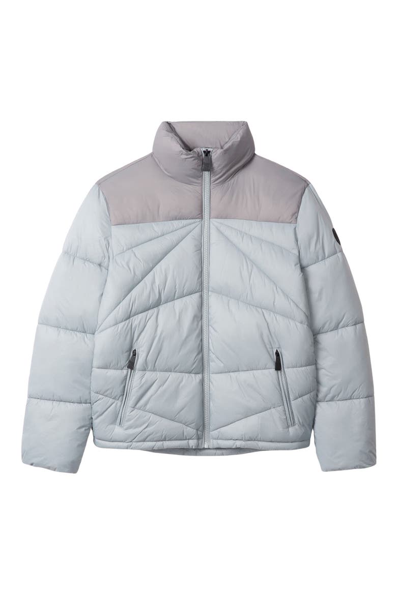 Vincent Colorblock Faux Shearling Lined Puffer Jacket, Alternate, color, ULTIMATE/SEA ICE