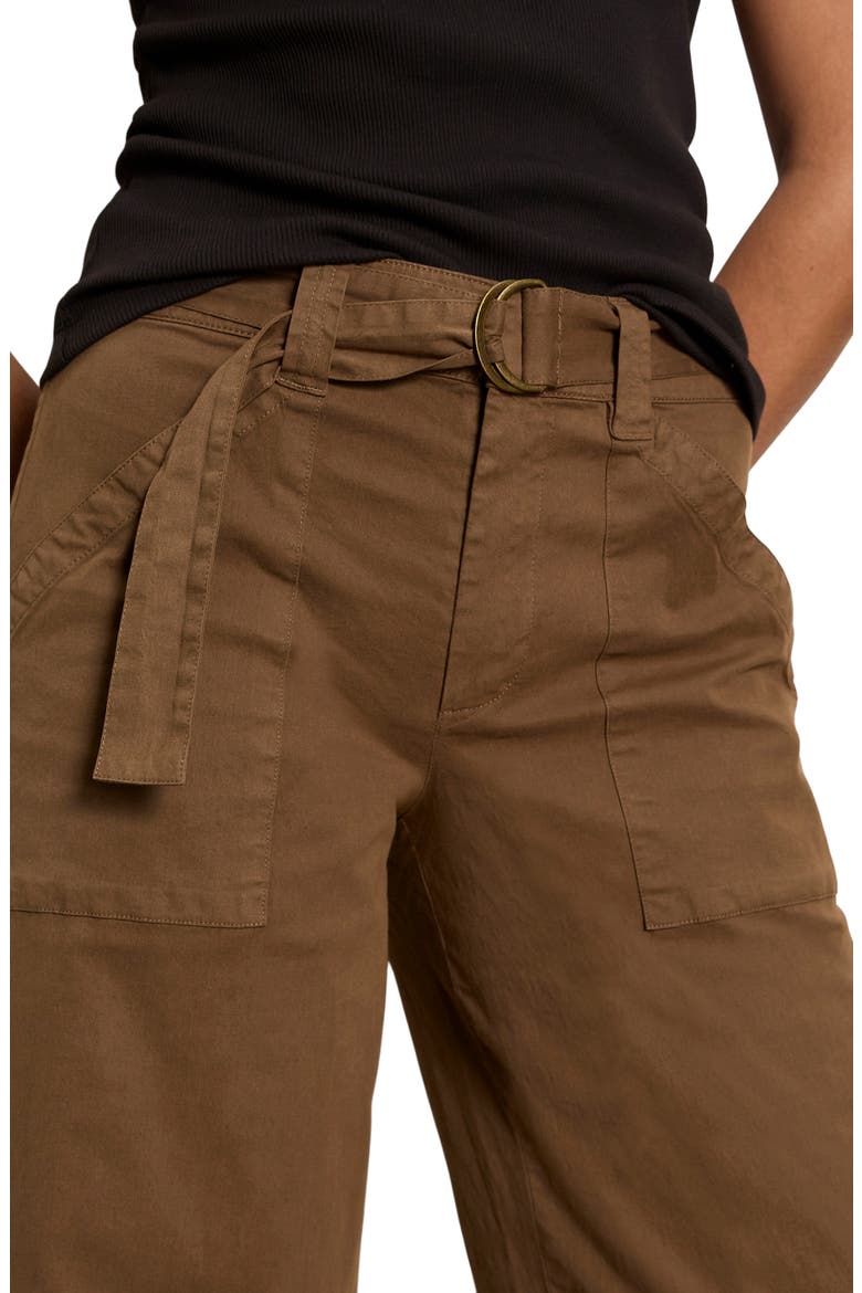 Belted Wide Leg Pants, Alternate, color, TIMBER BROWN