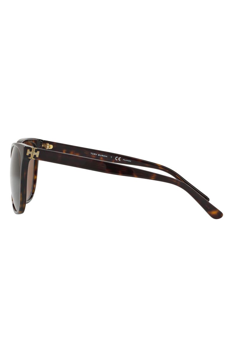 Tory Burch 57mm Polarized Sunglasses, Alternate, color, 