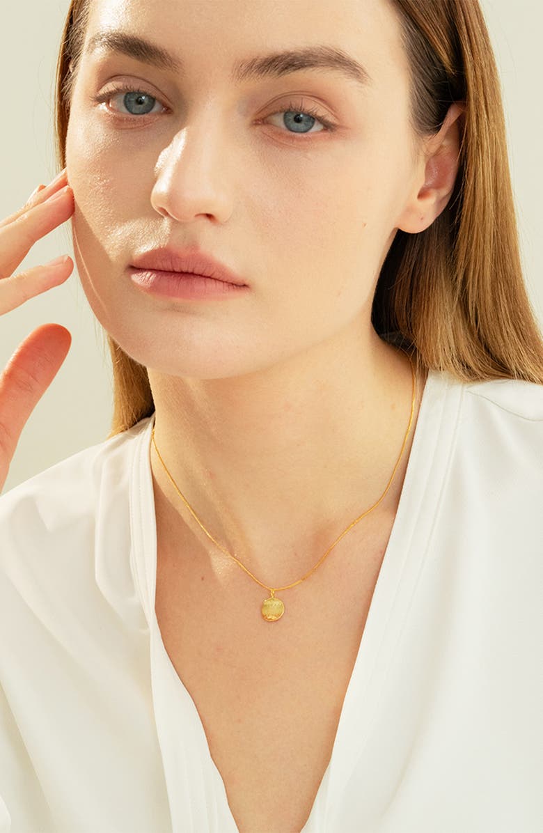 Bearfruit Jewelry Sterling Silver 18k Gold Plated Madeleine Necklace Holiday Gift Idea, Alternate, color, Gold