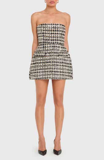 Bethany Metallic Tweed Strapless Romper
