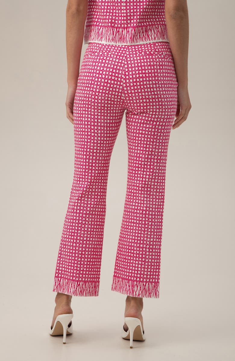 Trina Turk Lulu Ankle Crop Print Pants, Alternate, color, Passion Pink/ Whitewash