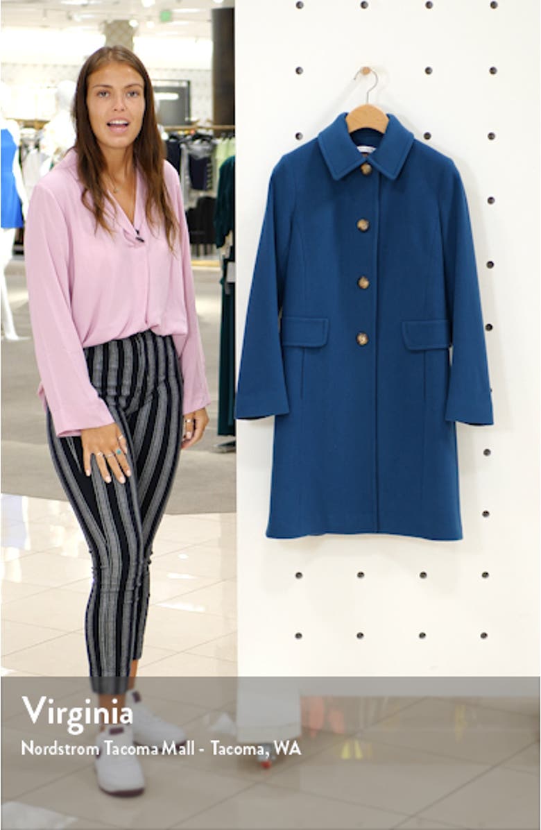 Single Breasted Wool Reefer Coat, sales video thumbnail