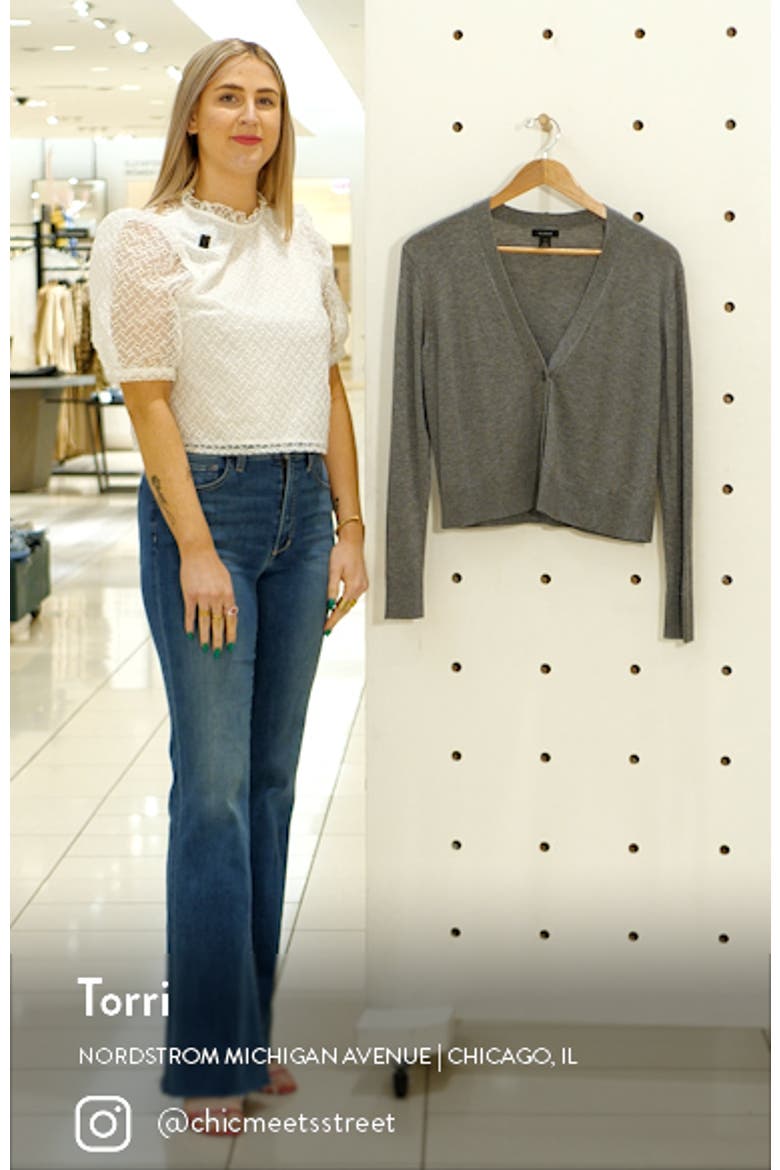Women's Crop V-Neck Cardigan video