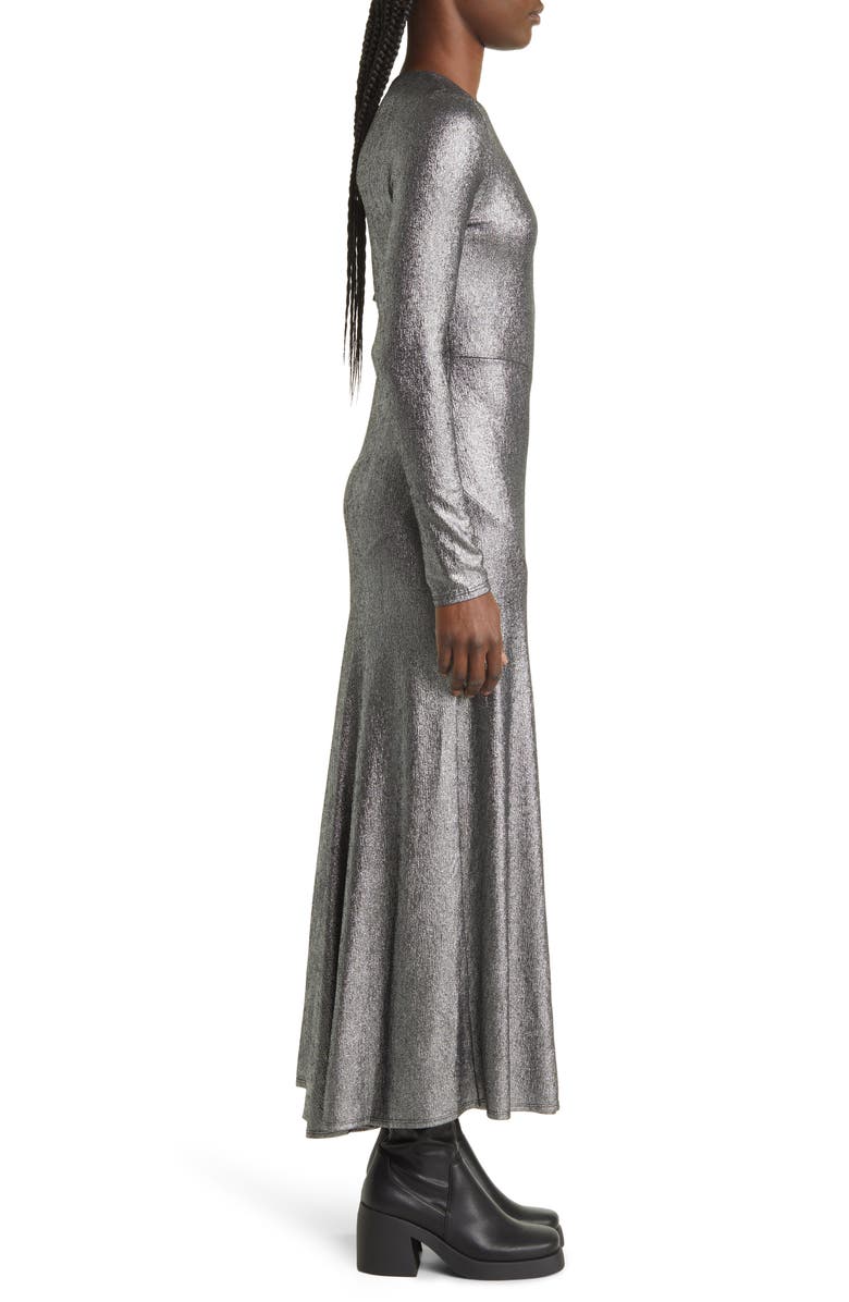 Topshop Cut & Sew Long Sleeve Midi Dress, Alternate, color,