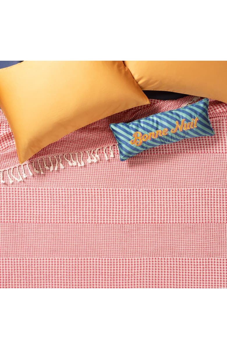 Zsa Zsa Zsu Baklan Sustainable Tencel Cotton Pique King Coverlet, Alternate, color, Fuschia
