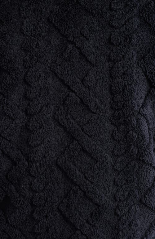 City Blues Textured Faux Fur Jacket In Black