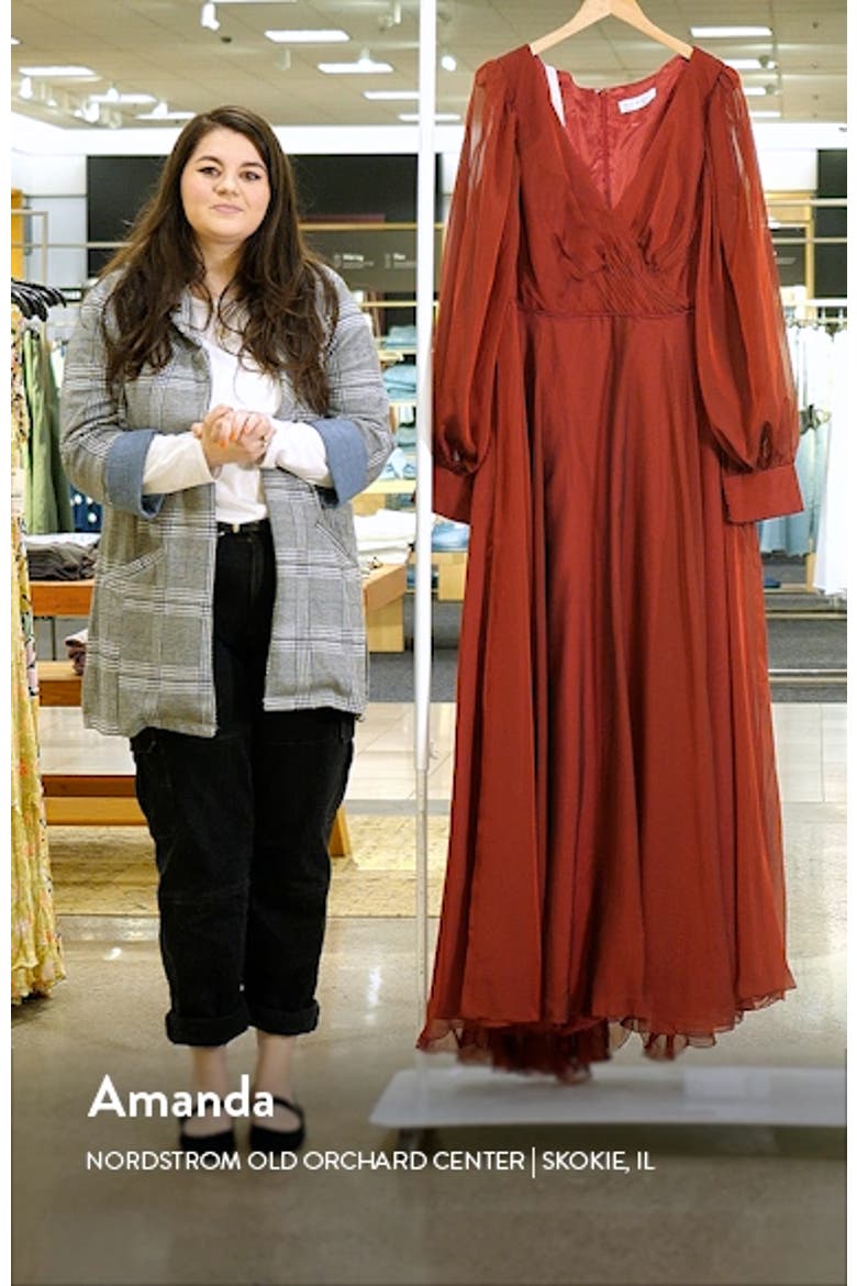 Illusion Long Sleeve A-Line Gown video