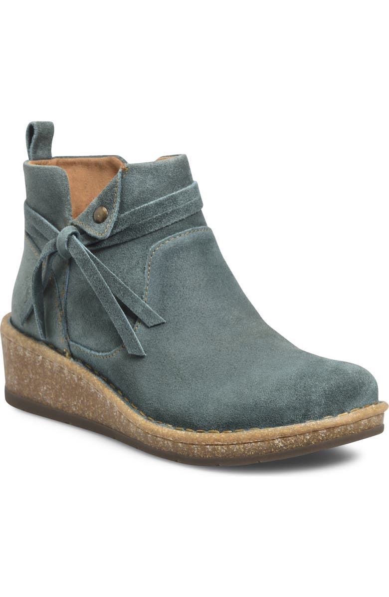 Børn Vaughn Distressed Suede Bootie, Main, color, Teal Distressed Leather