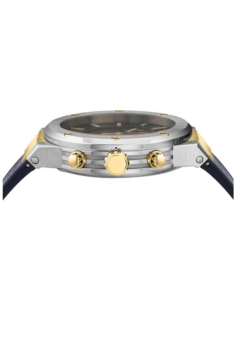 F-80 Silicone Strap Chronograph Watch, 42mm, Alternate, color, STAINLESS STEEL