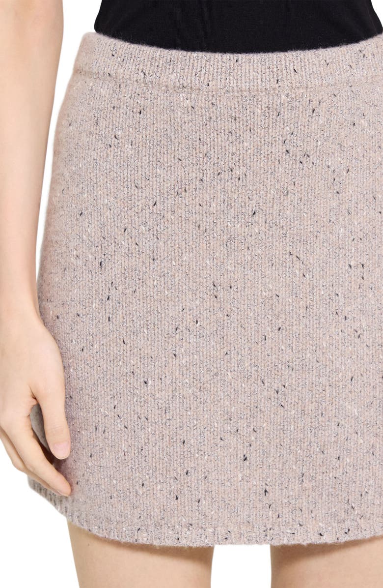 Theory Wool Blend Knit Miniskirt, Alternate, color, Beige Multi - E2e