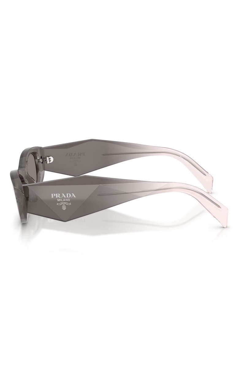Prada 50mm Oval Sunglasses, Alternate, color, Grey / Dark Grey