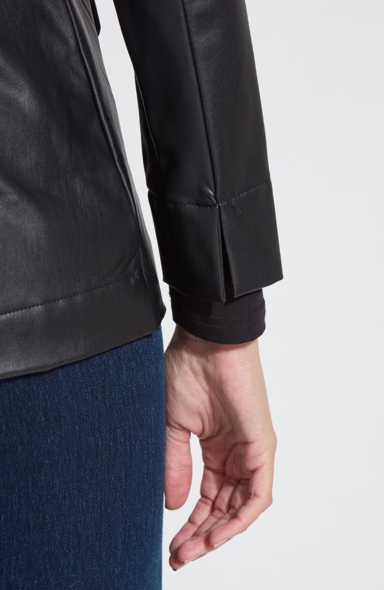 Lysse 'Lyssentials Faux Leather Blazer, Alternate, color, Black
