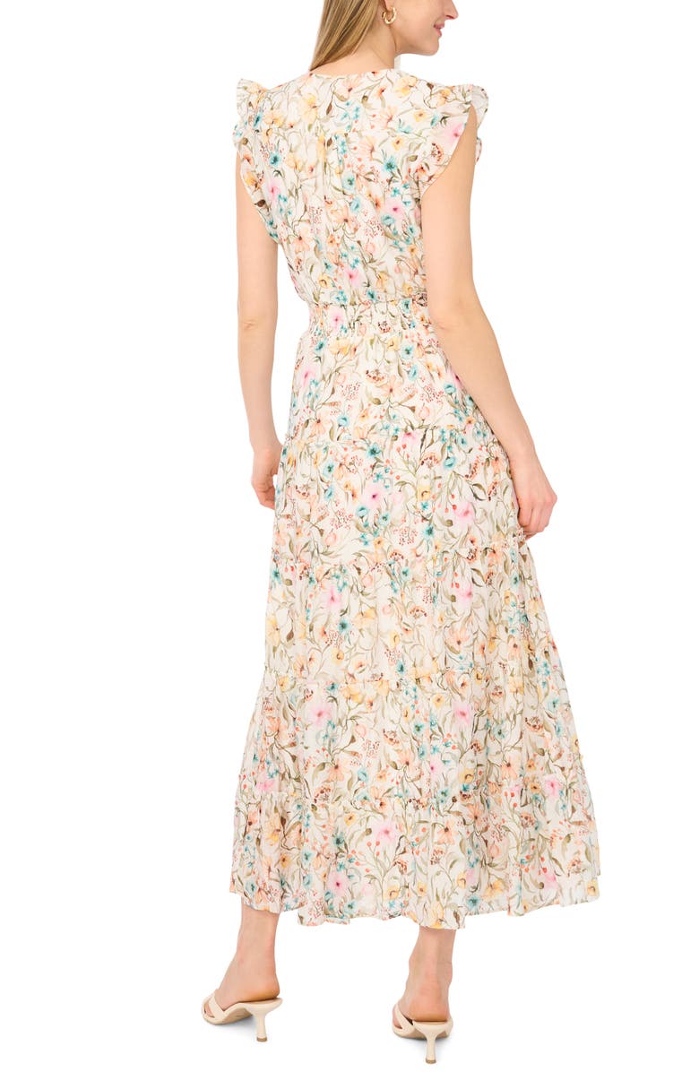 Vince Camuto Smocked Tiered Maxi Dress, Alternate, color, Antique White