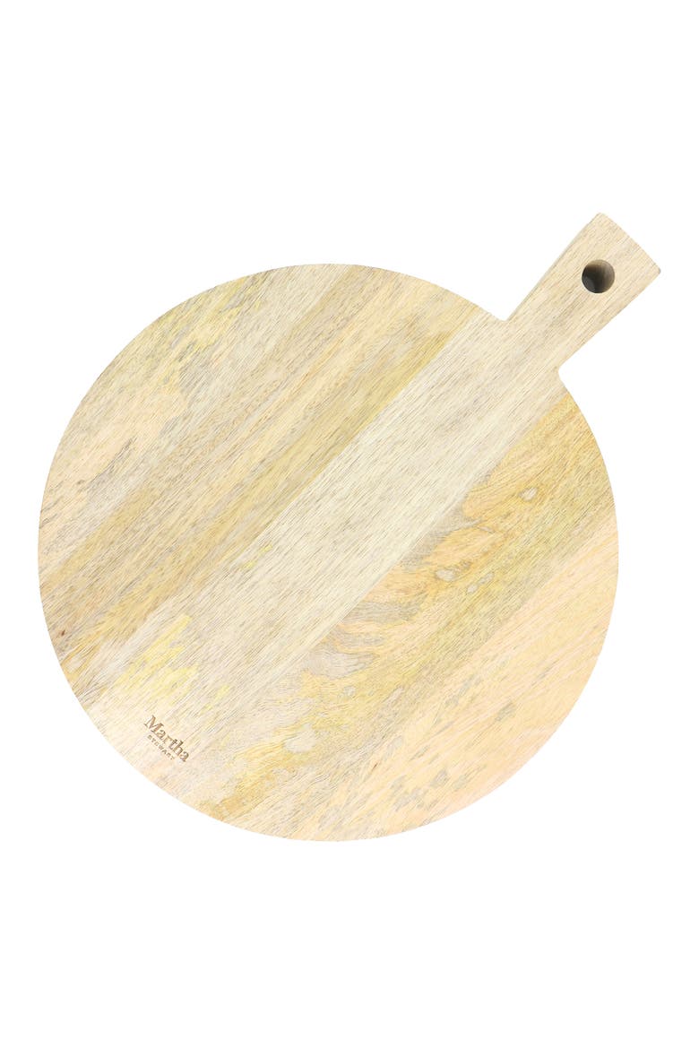 Mango Wood 14" Round Charcuterie Serving Board, Alternate, color, Brown