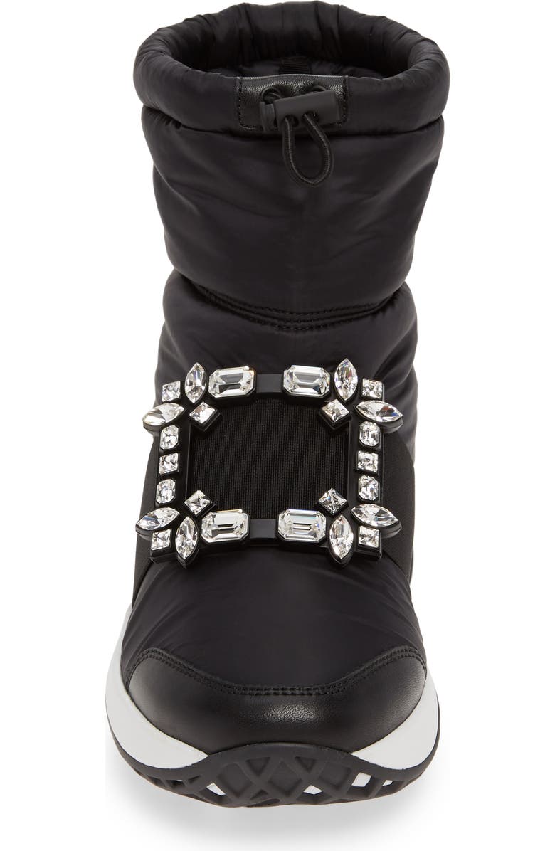 Roger Vivier Viv Run Crystal Buckle Snow Boot, Alternate, color,