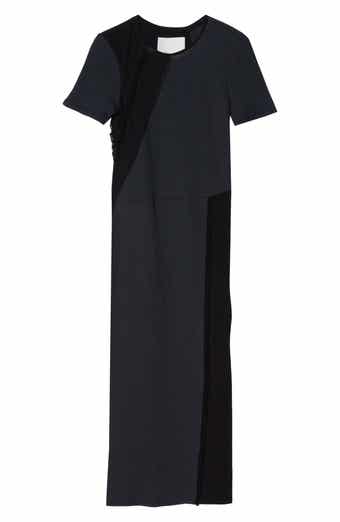 Ribbed Asymmetrical T-Shirt Dress