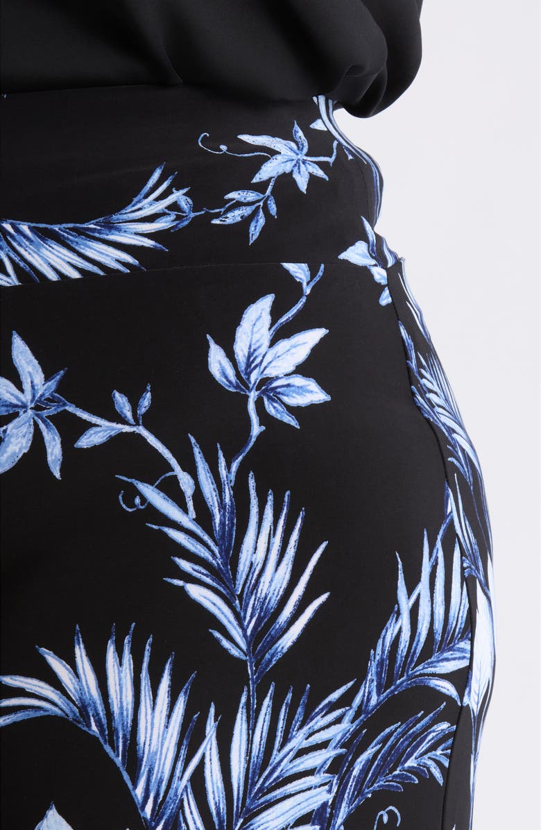 Anne Klein Pull-On Wide Leg Pants, Alternate, color, Anne Black Multi