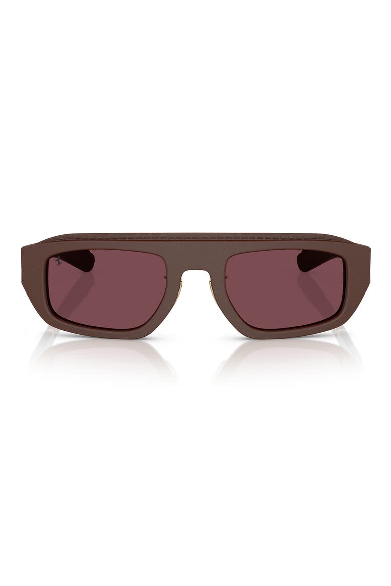 52mm Pillow Sunglasses, Main, color, BROWN / BORDEAUX