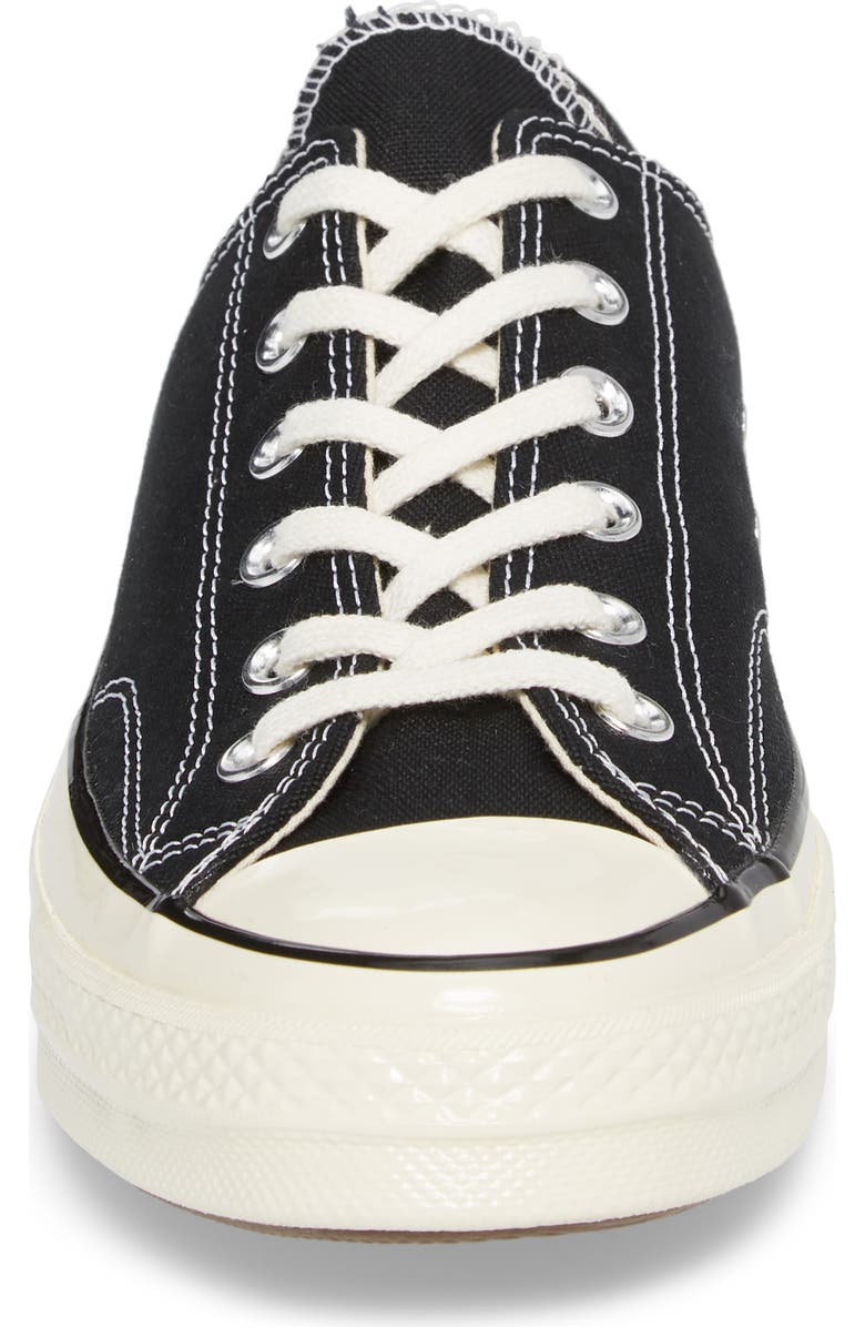 Converse Chuck Taylor<sup>®</sup> All Star<sup>®</sup> 70 Low Top Sneaker, Alternate, color, Black/ Black/ Egret