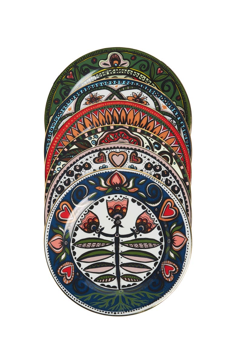 La DoubleJ Dessert Plates Set Of 6 Laduree Mix, Main, color, Laduree Mix