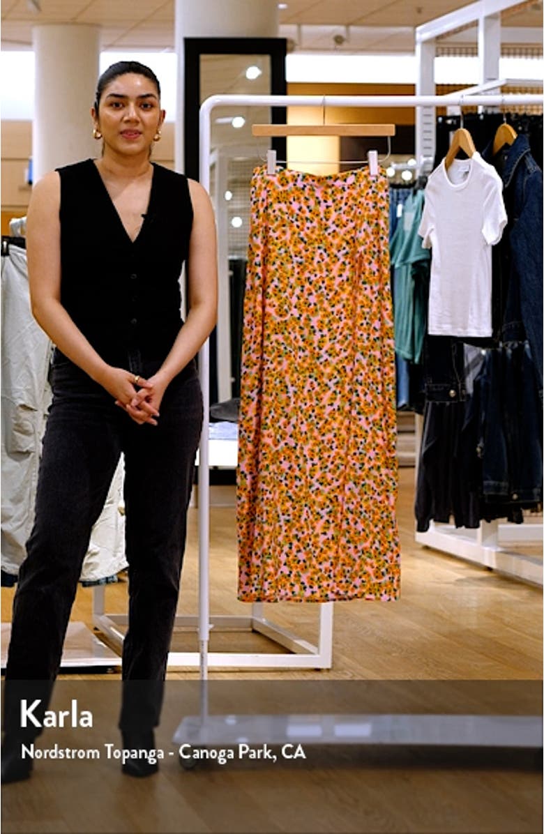 Deren Floral Slit Hem Maxi Skirt, sales video thumbnail