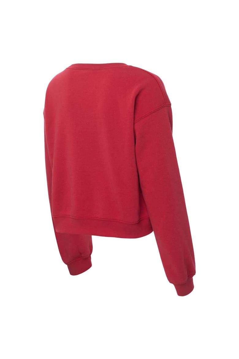 Women's ZooZatz Crimson Alabama Crimson Tide Chenille Cropped Sweatshirt, Alternate, color, Crimson